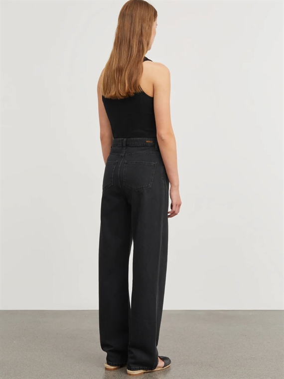 Skall Studio Maddy Straight Jeans, Washed Black 